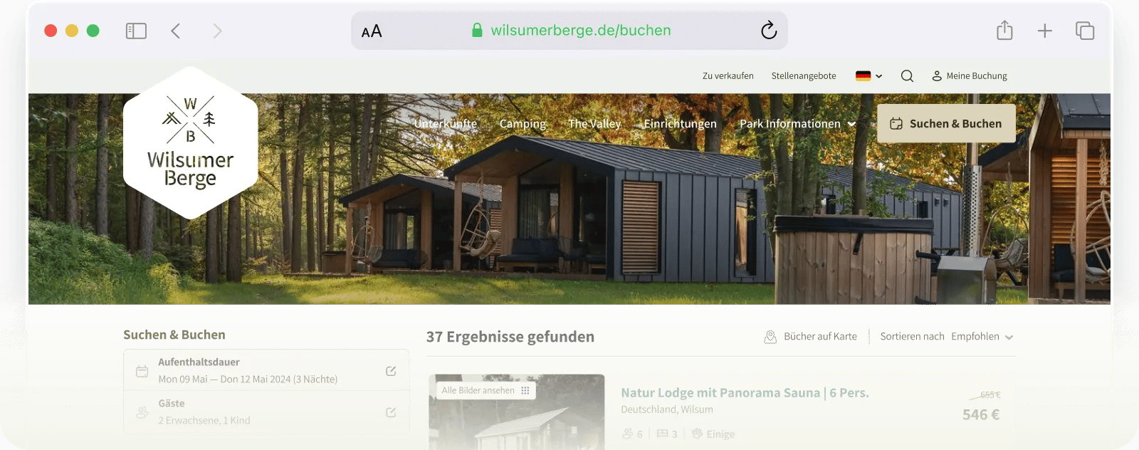 Booking Experts Buchungssystem Buchungsstrecke