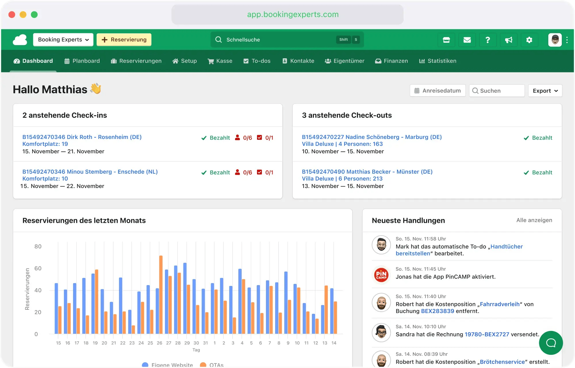 BEX PMS Dashboard DE