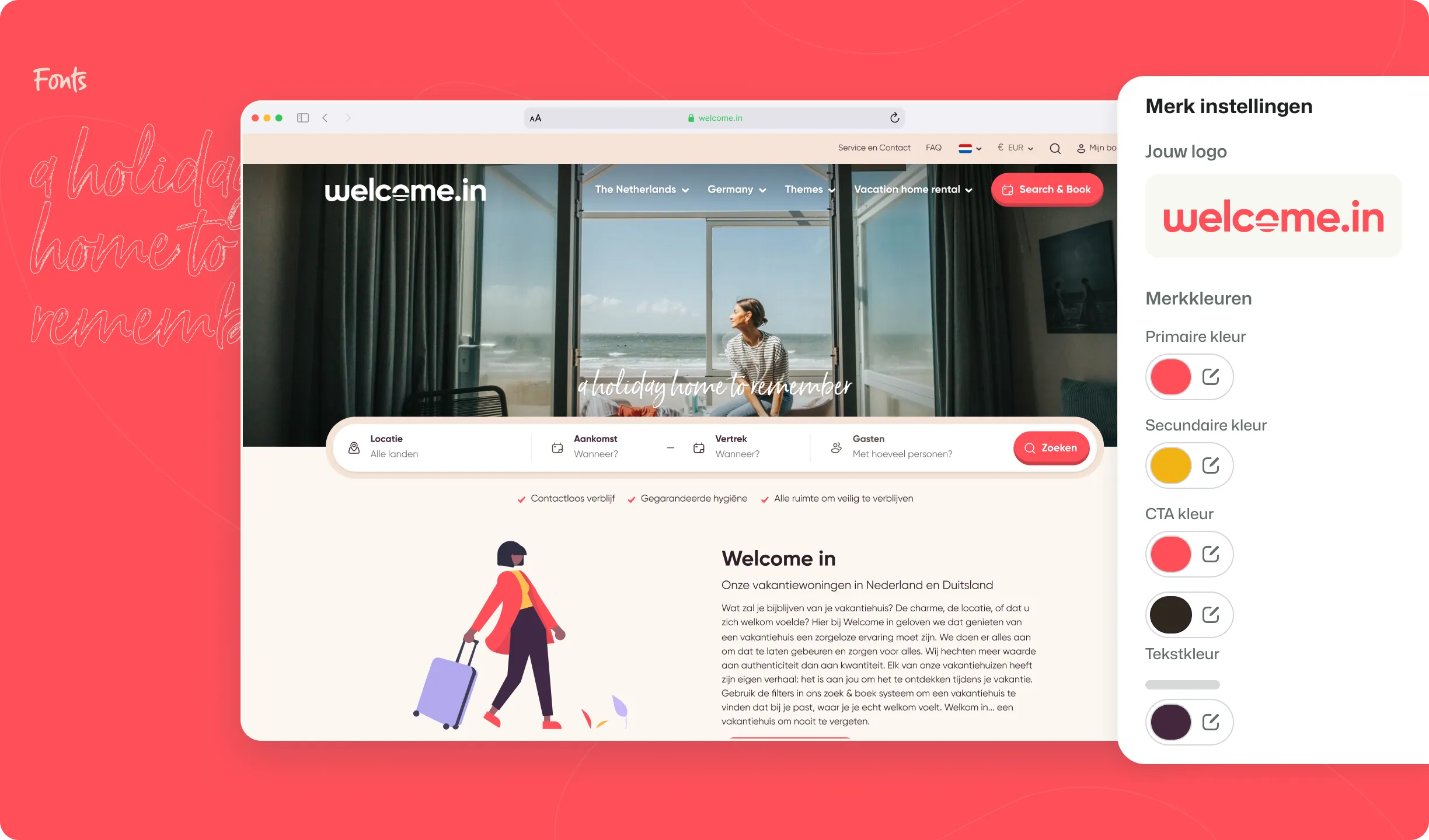 Booking Experts CMS Verhuur Website Merk Welcomein