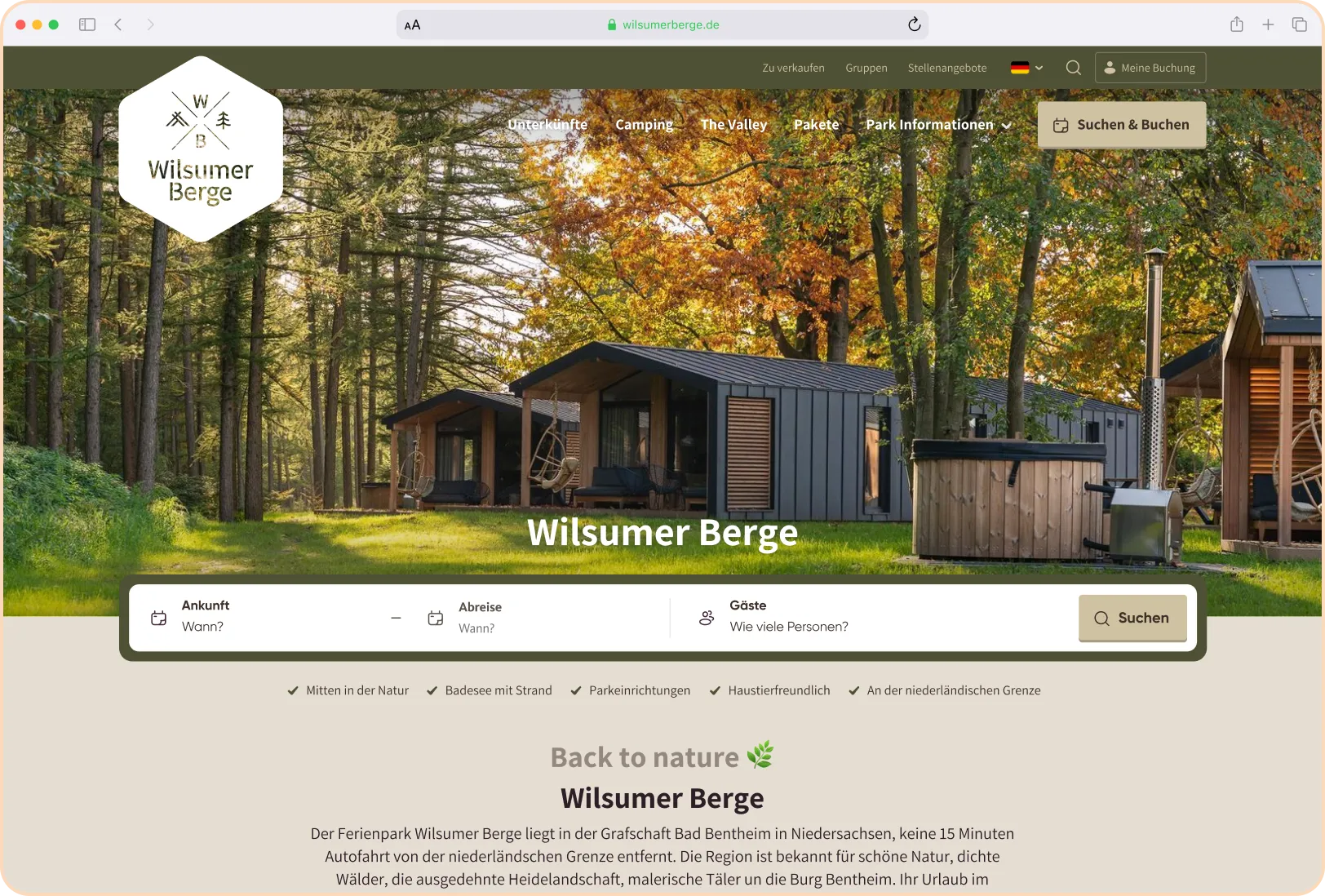 BEX CMS Website Wilsumer Berge