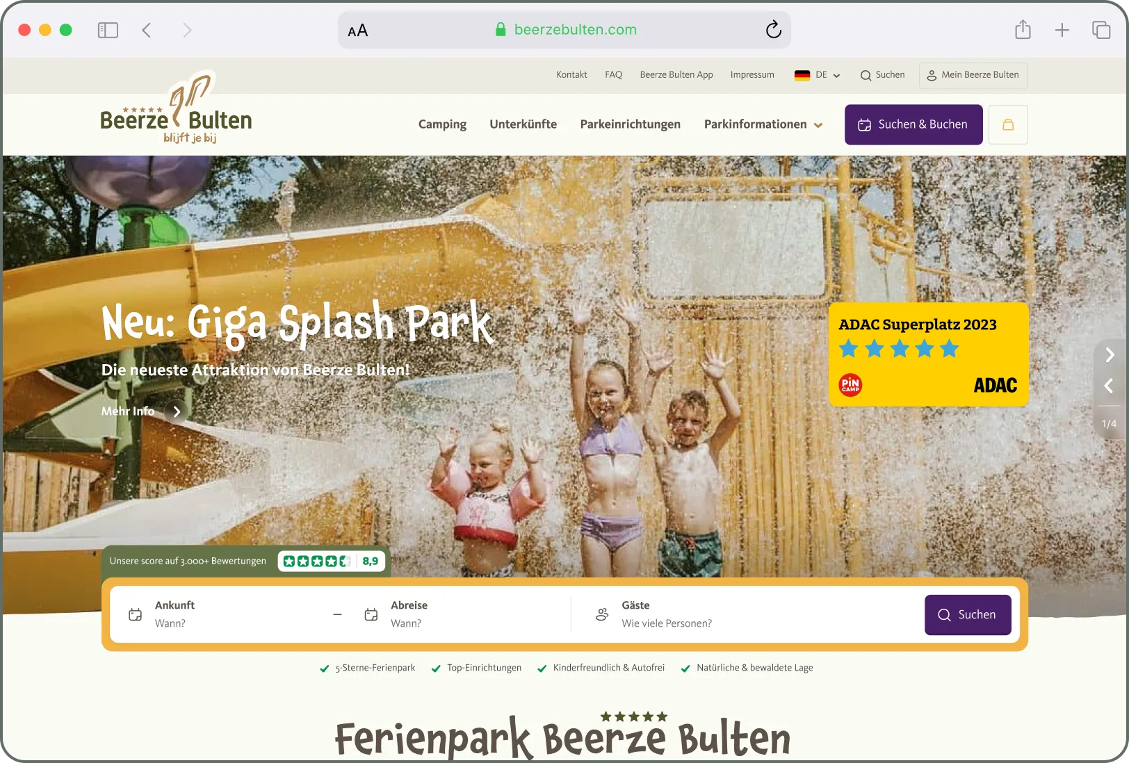 Booking Experts CMS Website Beerze Bulten