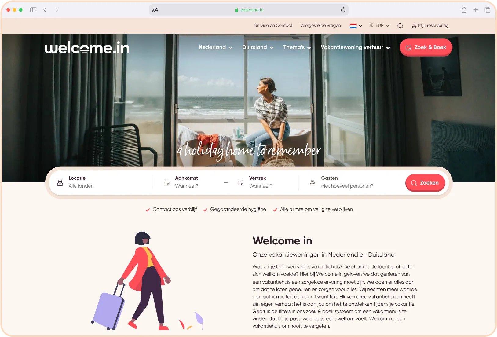 Booking Experts CMS Website Welcome In